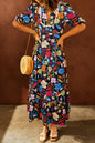 Floral Split V-Neck Maxi Dress