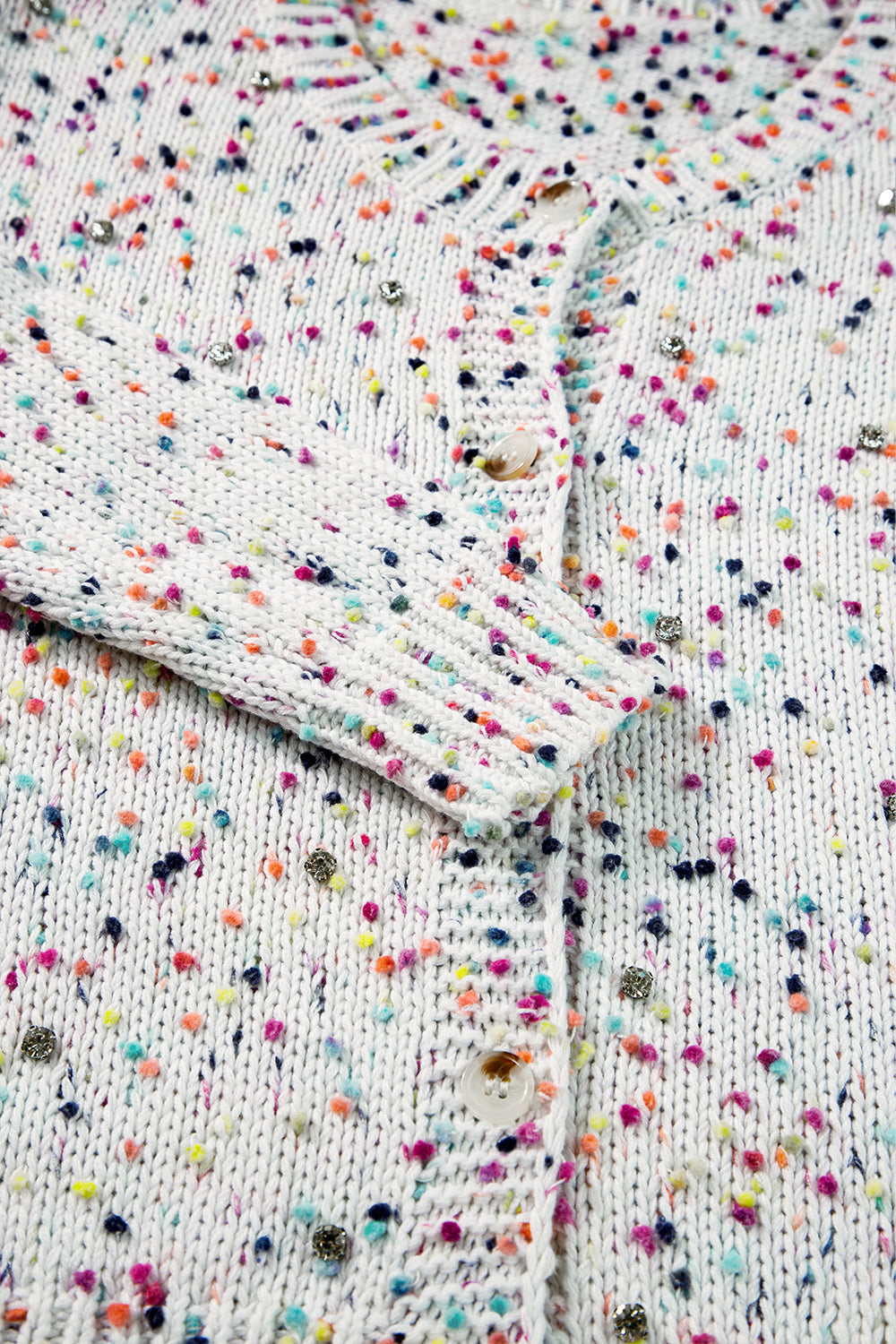 Confetti Open Front Sweater Cardigan