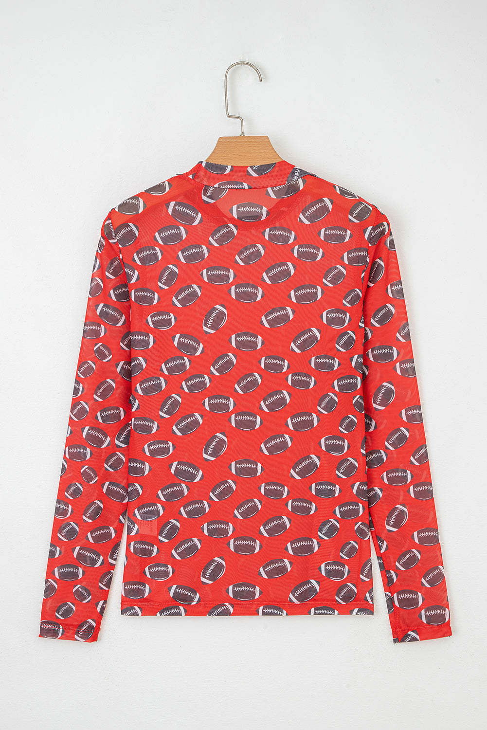 Game Day Sheer Mesh Long Sleeve Top