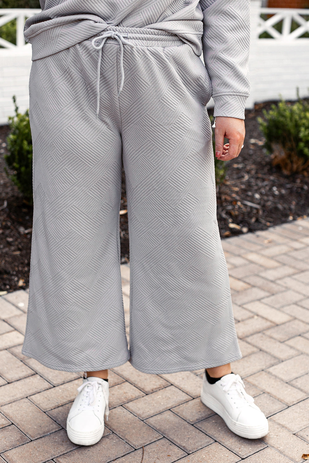 Textured Slouchy Loungewear Set Plus Size