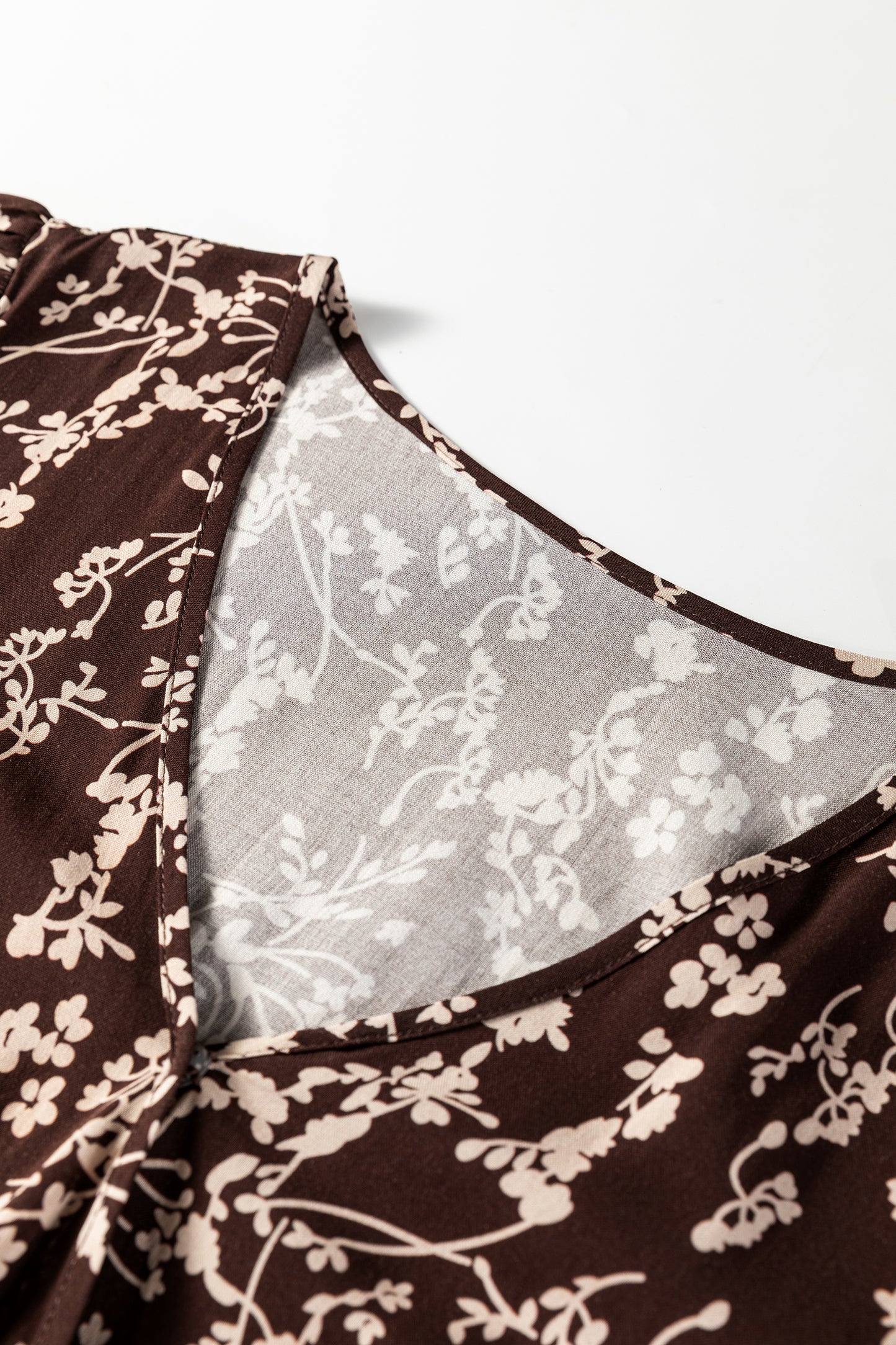 Ditsy Floral Long Sleeve Flared Mini Dress