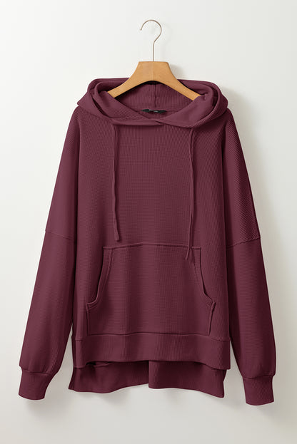 Waffle Knit Oversized Hoodie