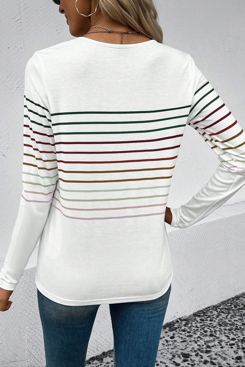 Stripe Long Sleeve Top