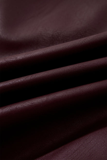 Vegan Leather Sleeveless Mini Dress