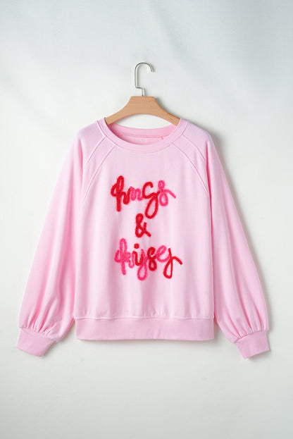 Hugs & Kisses Embroidered Sweatshirt