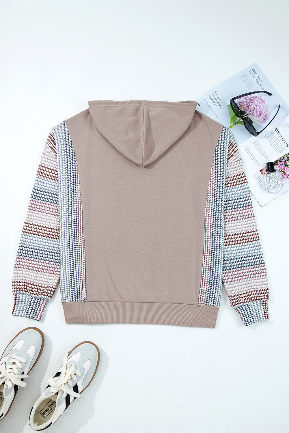 Colorblock Patchwork Long Sleeve Hoodie