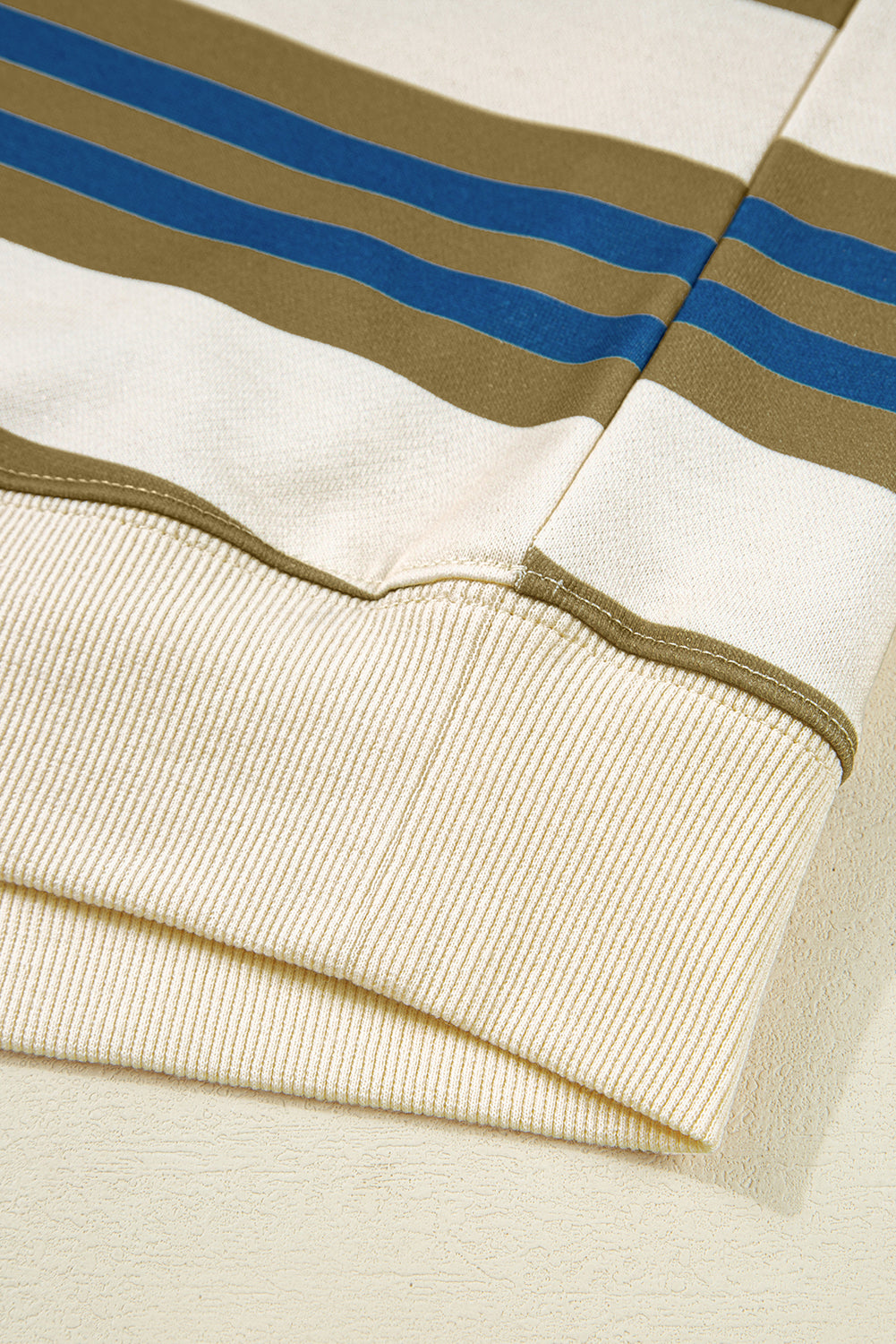 Stripe Crewneck Drop Shoulder Sweatshirt