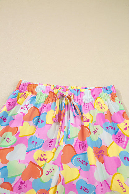Valentine Heart Candy Shirt and Shorts Pajama Set