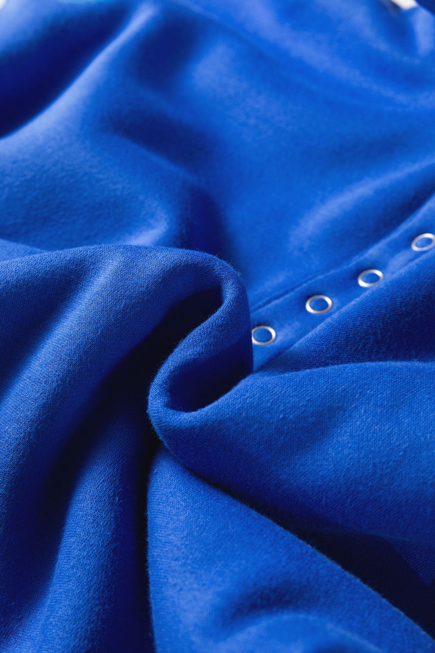 Collared Snap Button Exposed Seam Sweatshirt