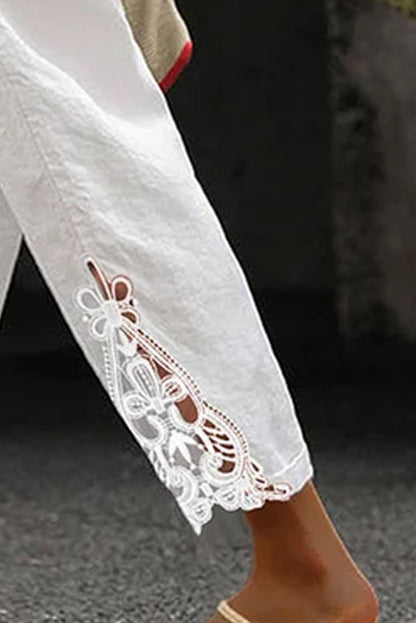 Crochet Lace Drawstring Pants