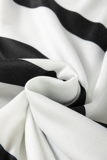 Stripe Drop Shoulder Top and Jogger Pants Set