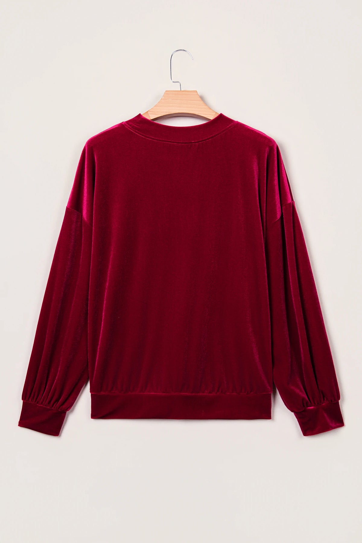 Christmas MERRY/PRAY Polka Dot Letter Print Velvet Sweatshirt