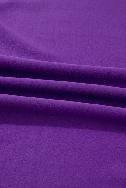 Plus Size Solid Half Zip Pullover and Mini Skirt Set