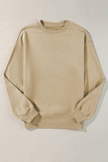 Solid Fleece Crewneck Sweatshirt