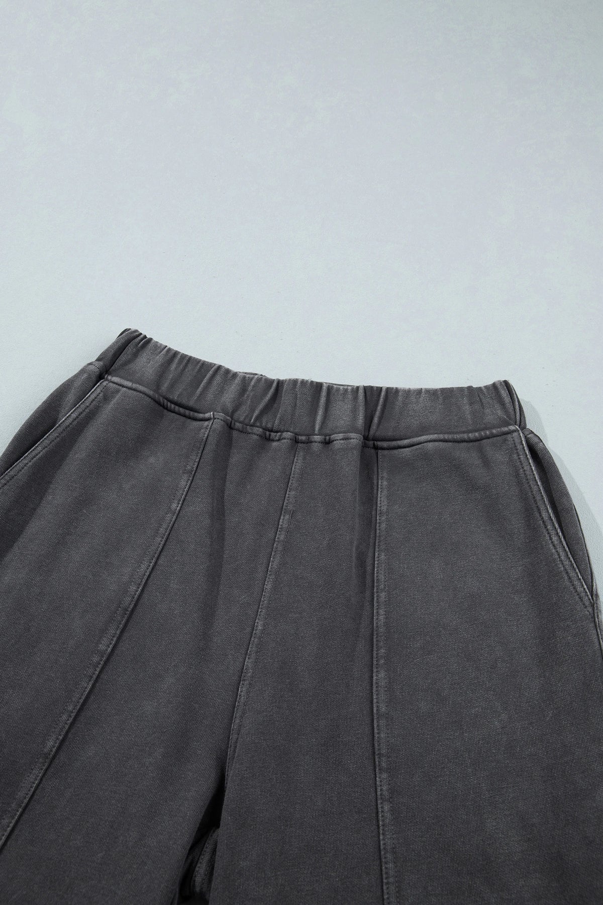 Mineral Wash Elastic Waist Barrel Leg Pants