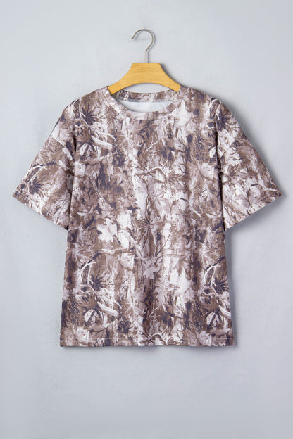 Camo Woodland Drop Shoulder Tunic Tee