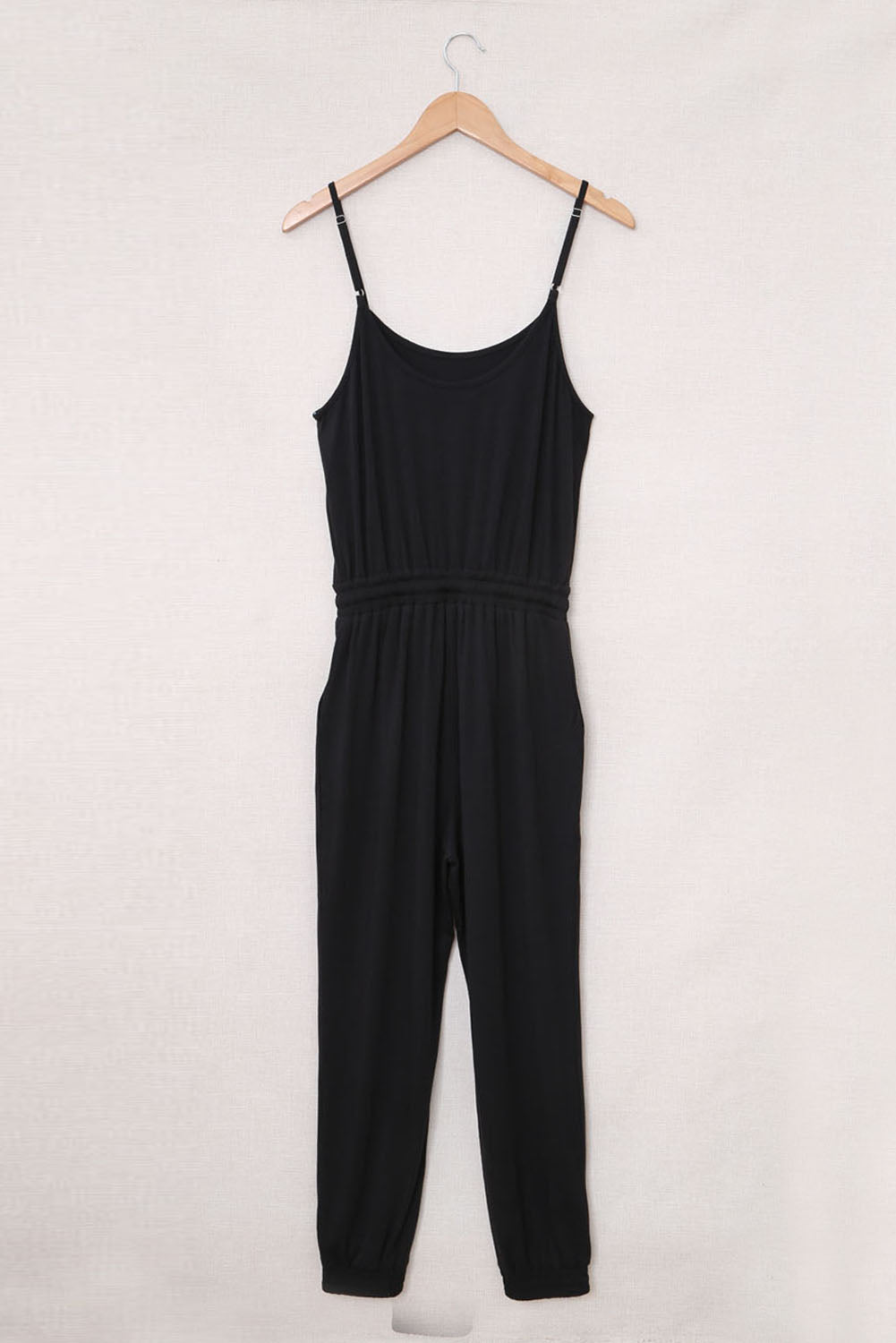 Solid Spaghetti Straps Jumpsuit