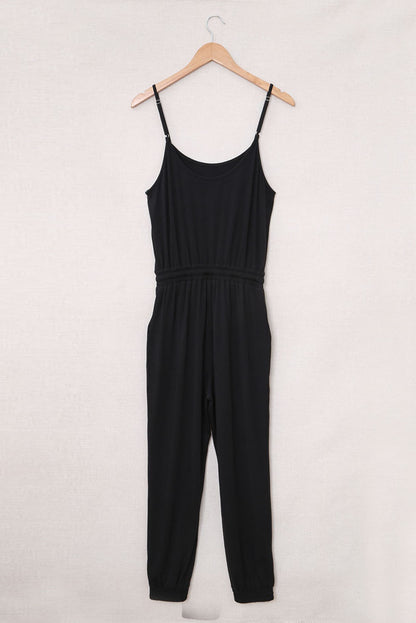 Solid Spaghetti Straps Jumpsuit