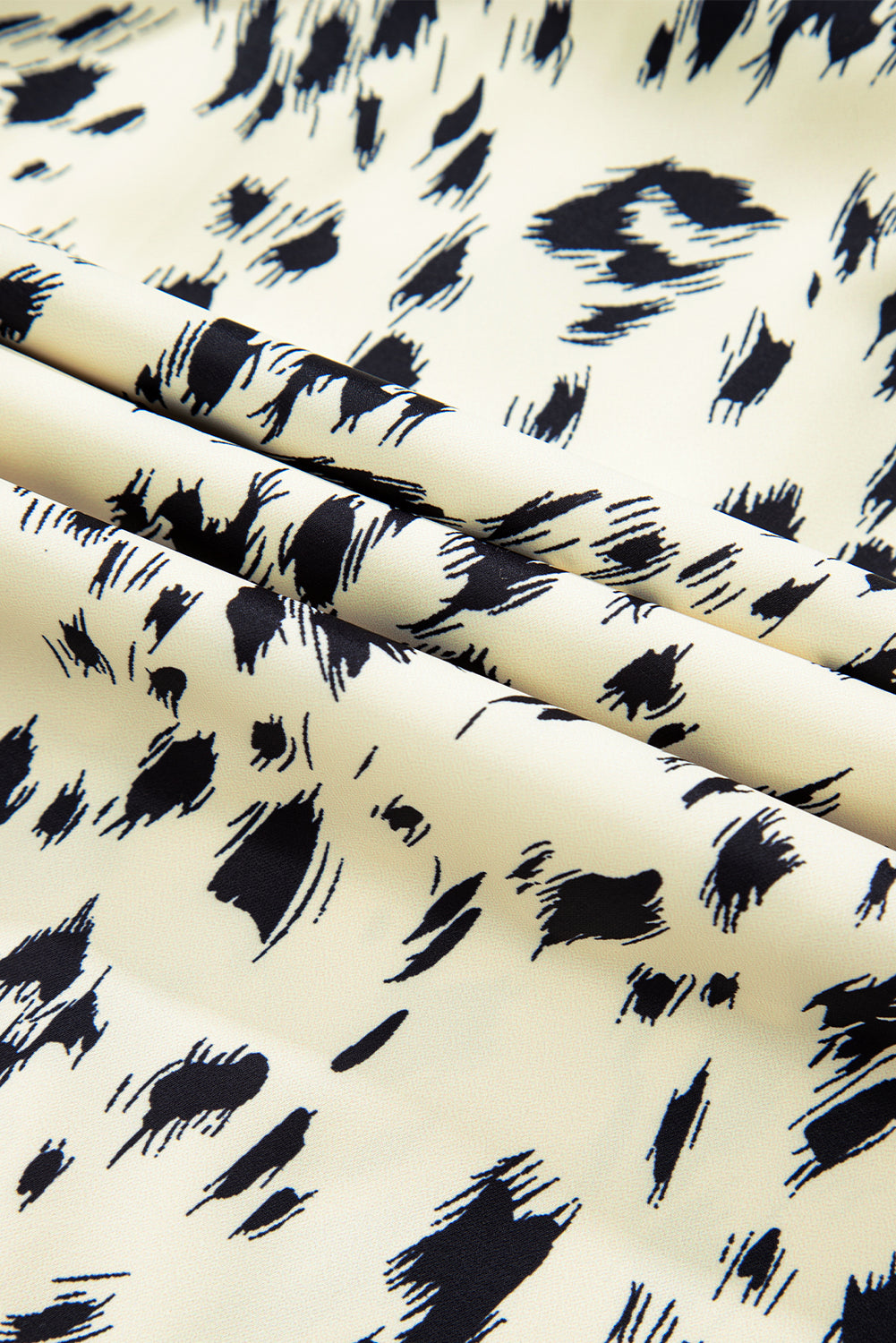 Leopard Patchwork Ribbed Knit Belted Dress