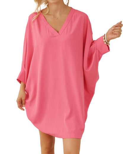 Dolman 3/4 Sleeve Shift Dress