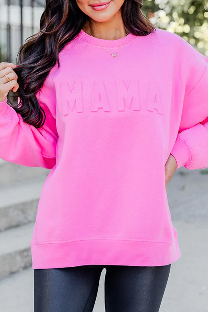 MAMA Embossed Crewneck Sweatshirt