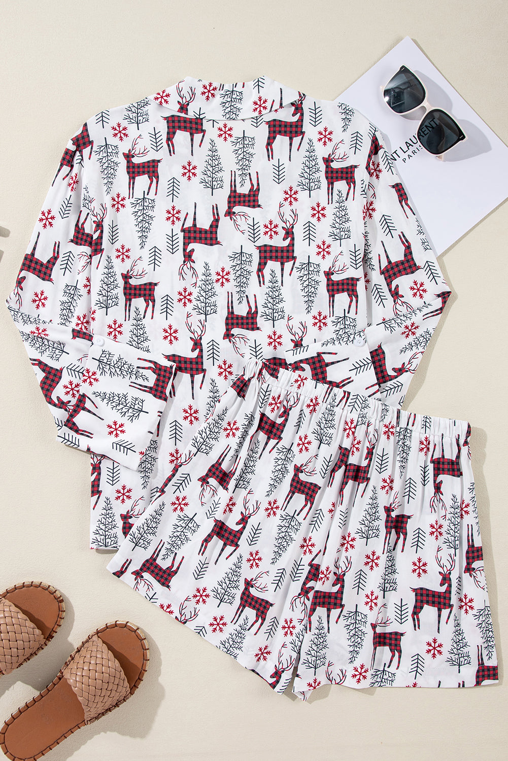 Christmas Deer Shirt and Shorts Set