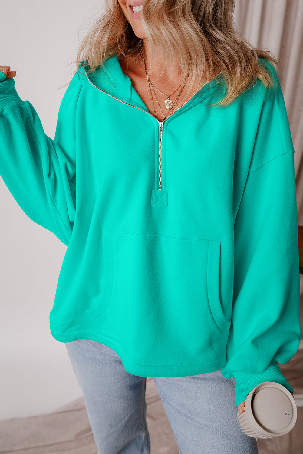 Fleece Lined Kangaroo Pocket Hoodie