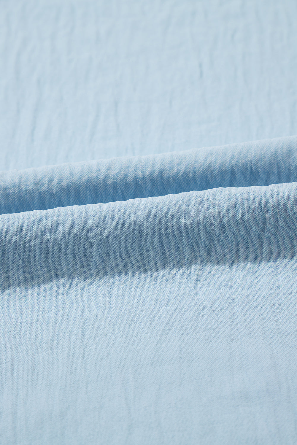 Solid Ruffle Short Sleeve Blouse