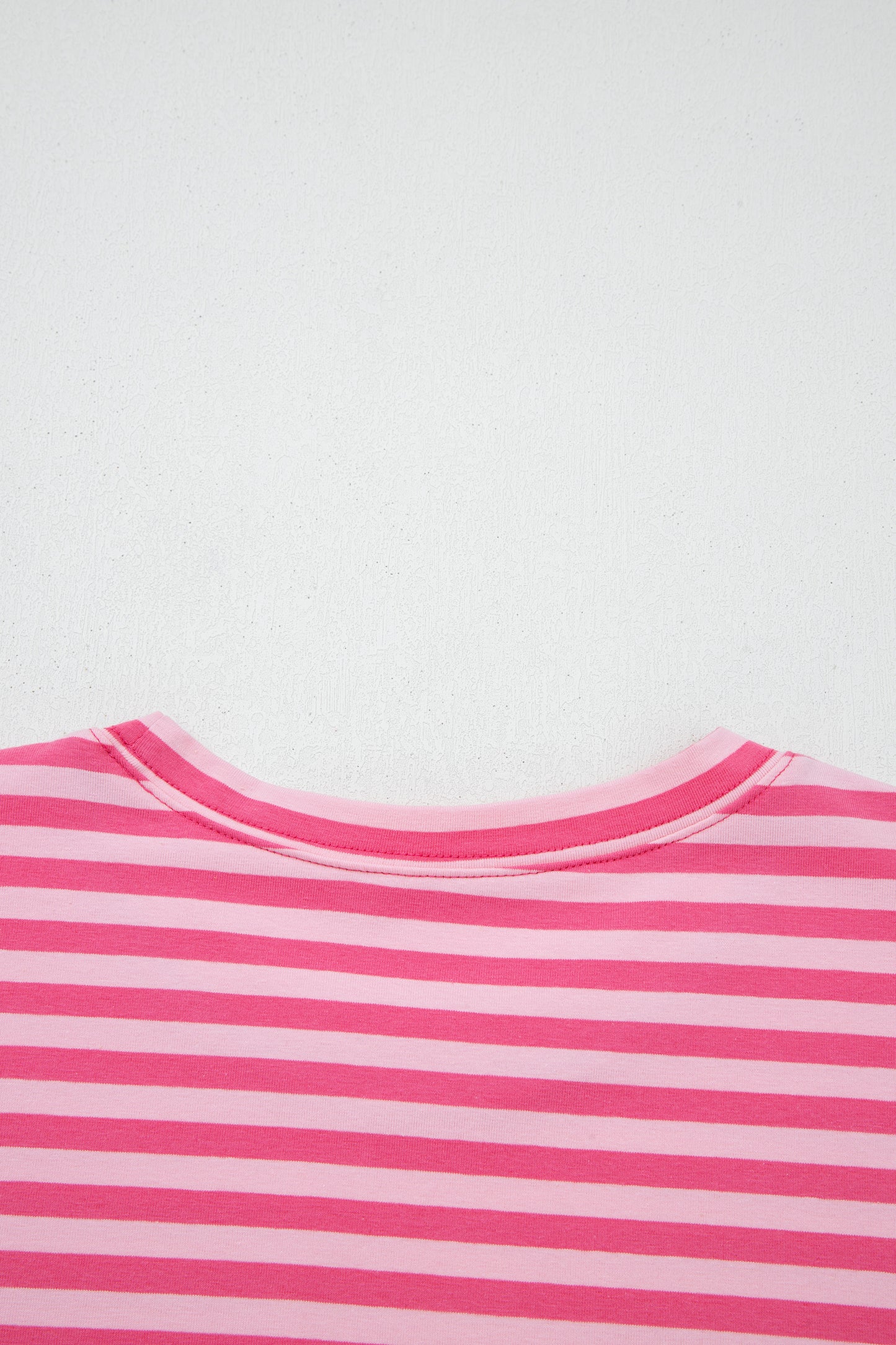 Stripe Drop Shoulder Top & Buttoned Pants Set