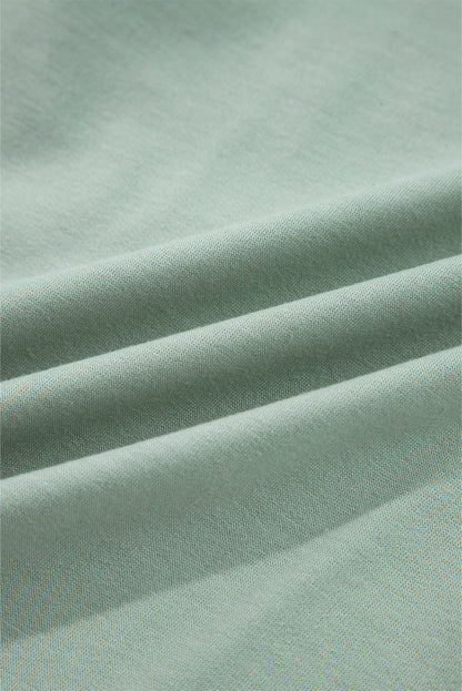 Flower Patchwork Raw Edge Drop Shoulder Top