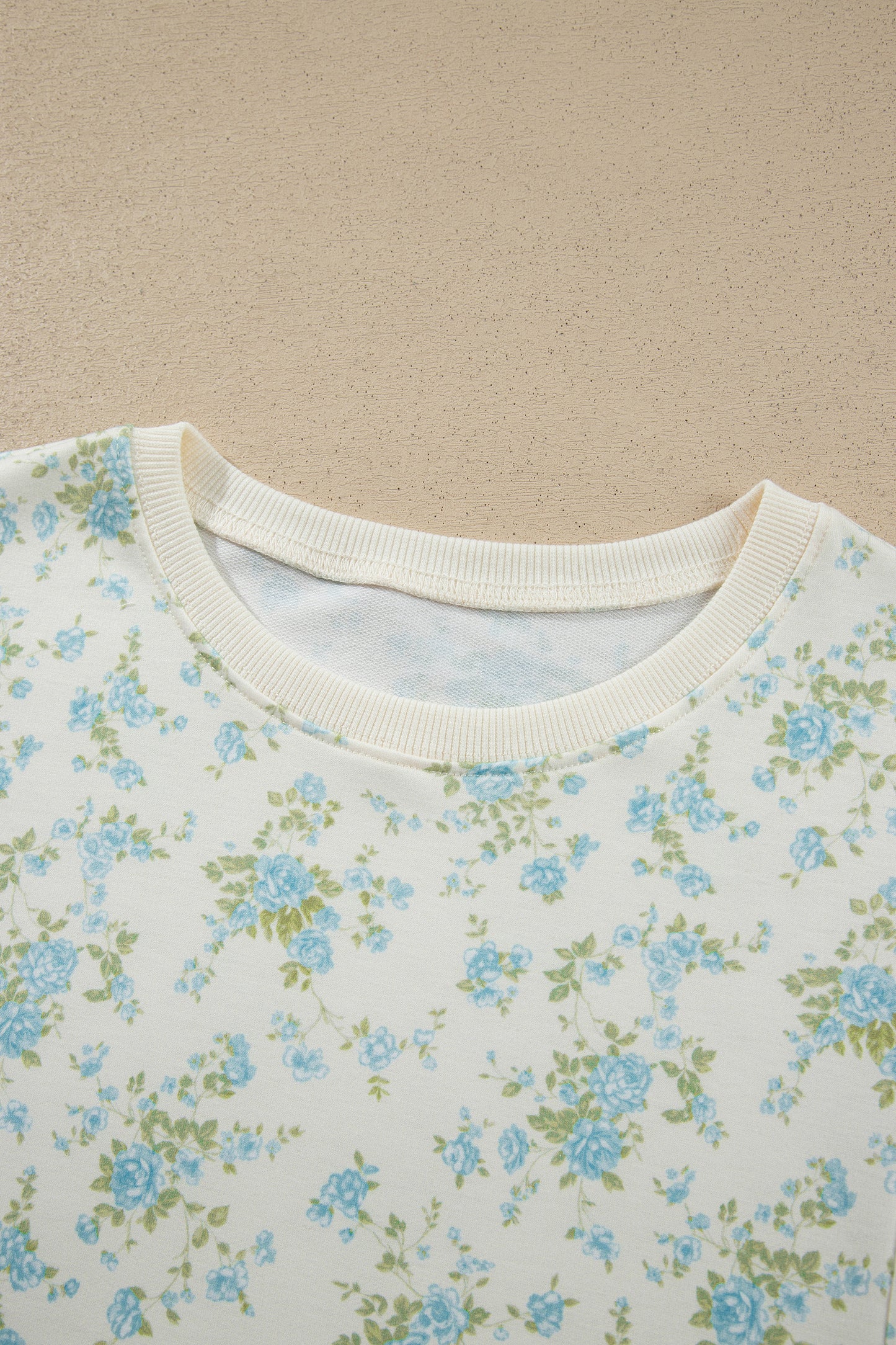 Floral Short Sleeve & Elastic Waist Short Sets