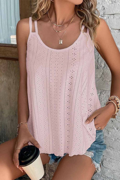 Eyelet Strappy Tank Top