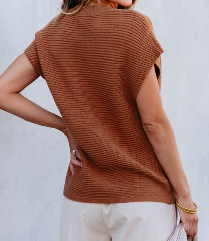 Crewneck Short Sleeve Sweater