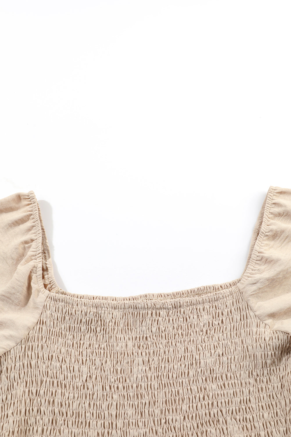 Short Bubble Sleeve Smocked Wide Leg Jumpsuit