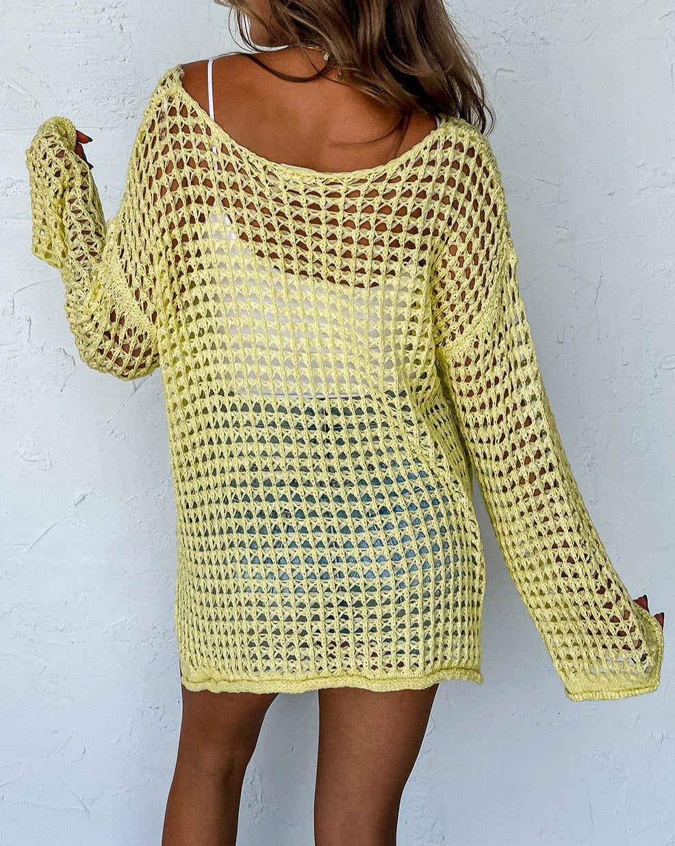 Crochet Bell Sleeve Tunic Sweater