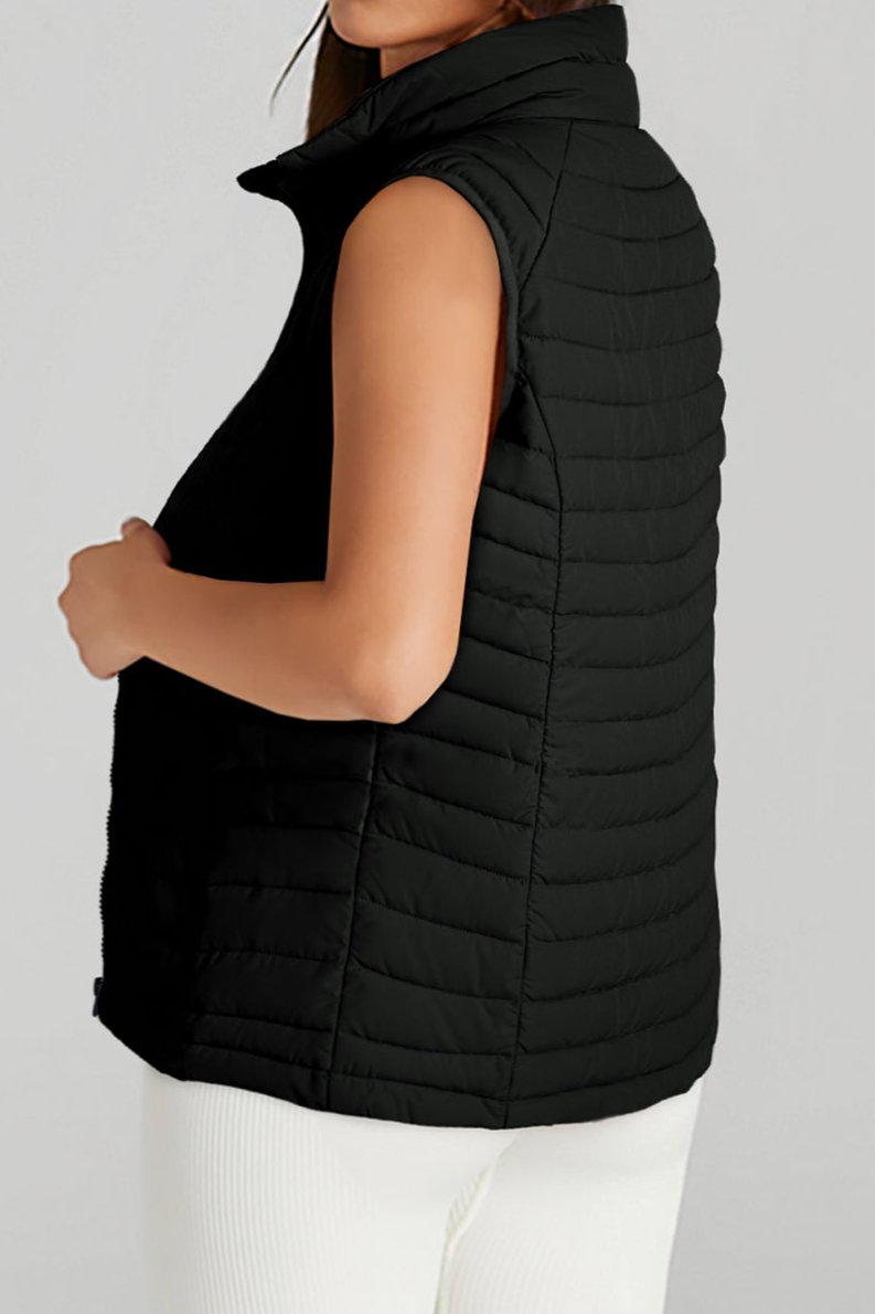 Quilted Zipped Puffer Vest