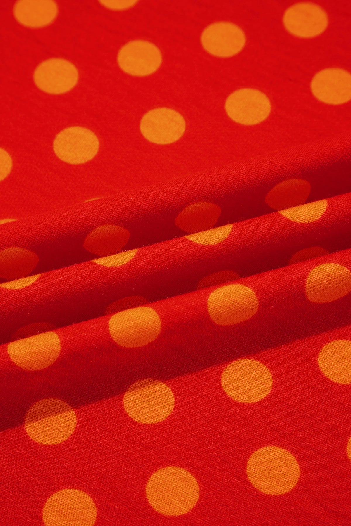 Polka Dot Contrast Trim 3/4 Sleeve Top