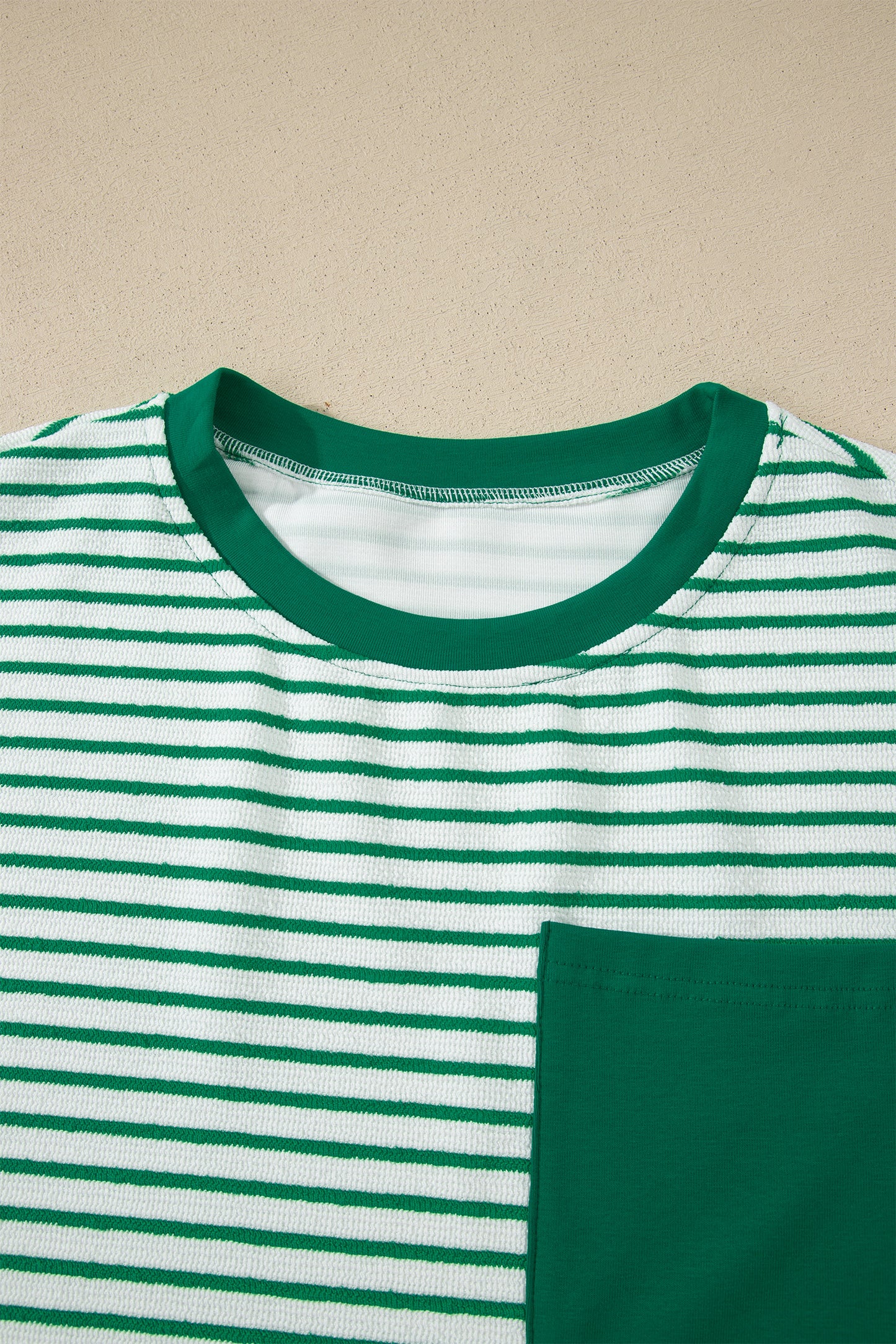 Stripe Crew Neck Tee & Drawstring Pants Set