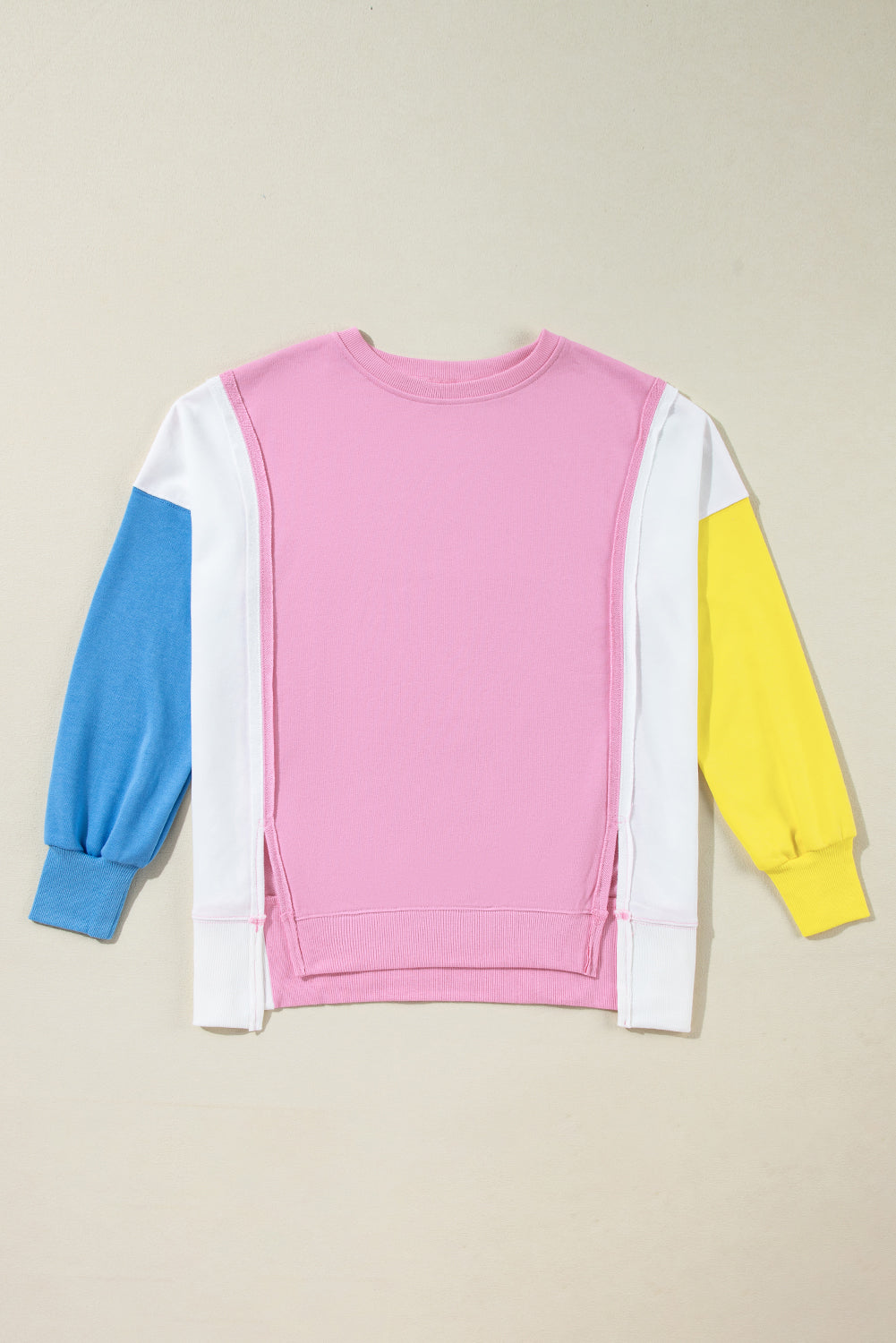 Colorblock Reverse Seam Crewneck Sweatshirt