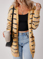 Stripe Confetti Knit Open Front Cardigan