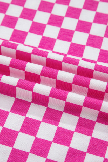 Checker Short Sleeve Tee & Pants Lounge Set