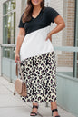 Leopard Colorblock Maxi Dress Plus Size