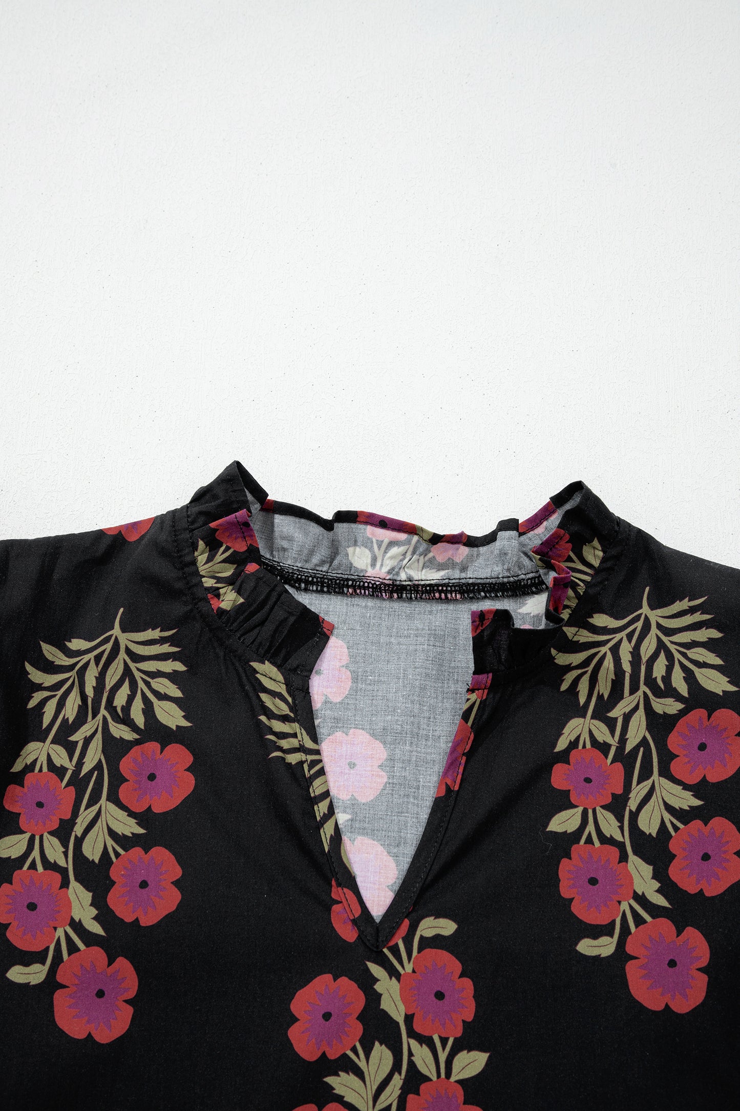 Floral Bubble Sleeve Tiered Maxi Dress