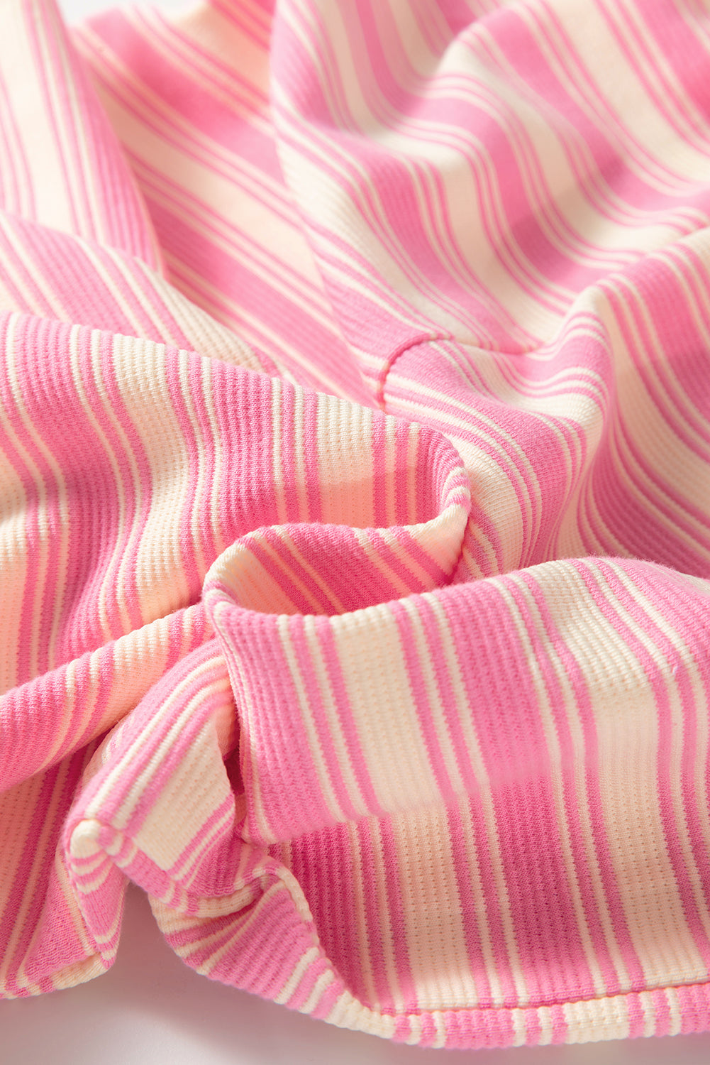 Stripe Knotted Strap Patched Pocket Romper