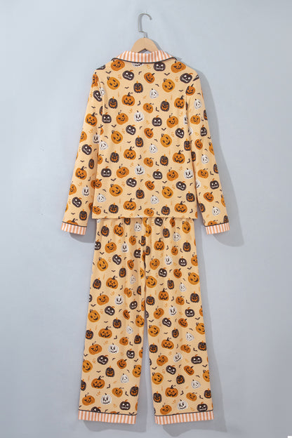 Halloween Pumpkin Top & Pants Pajama Set