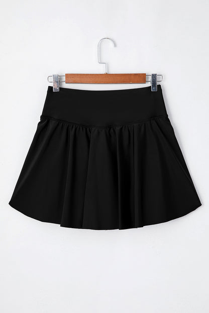 Solid Pocketed Swim Skort