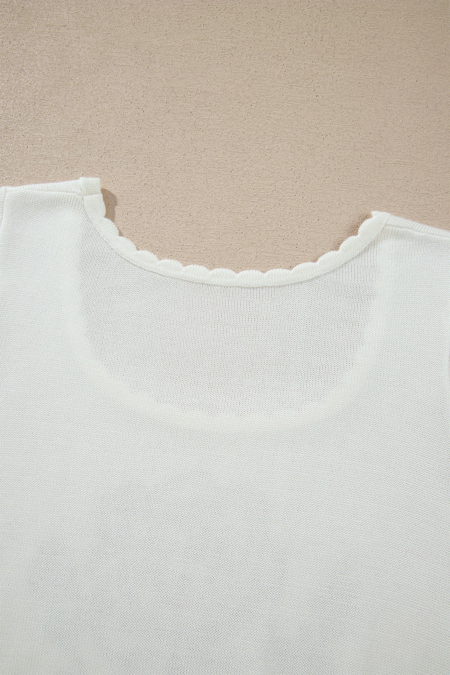 Western Floral Scalloped Square Neck Knit Top