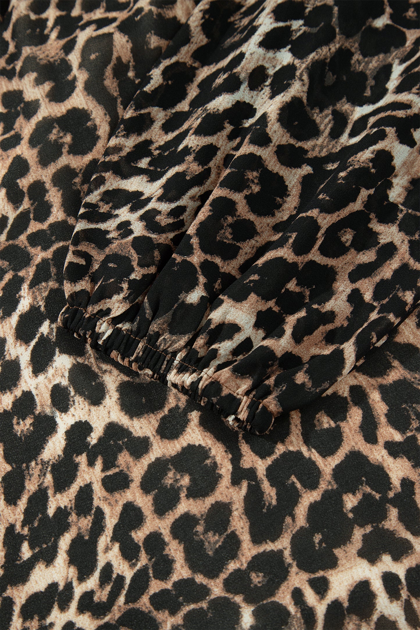 Leopard Long Sleeve Shift Mini Dress