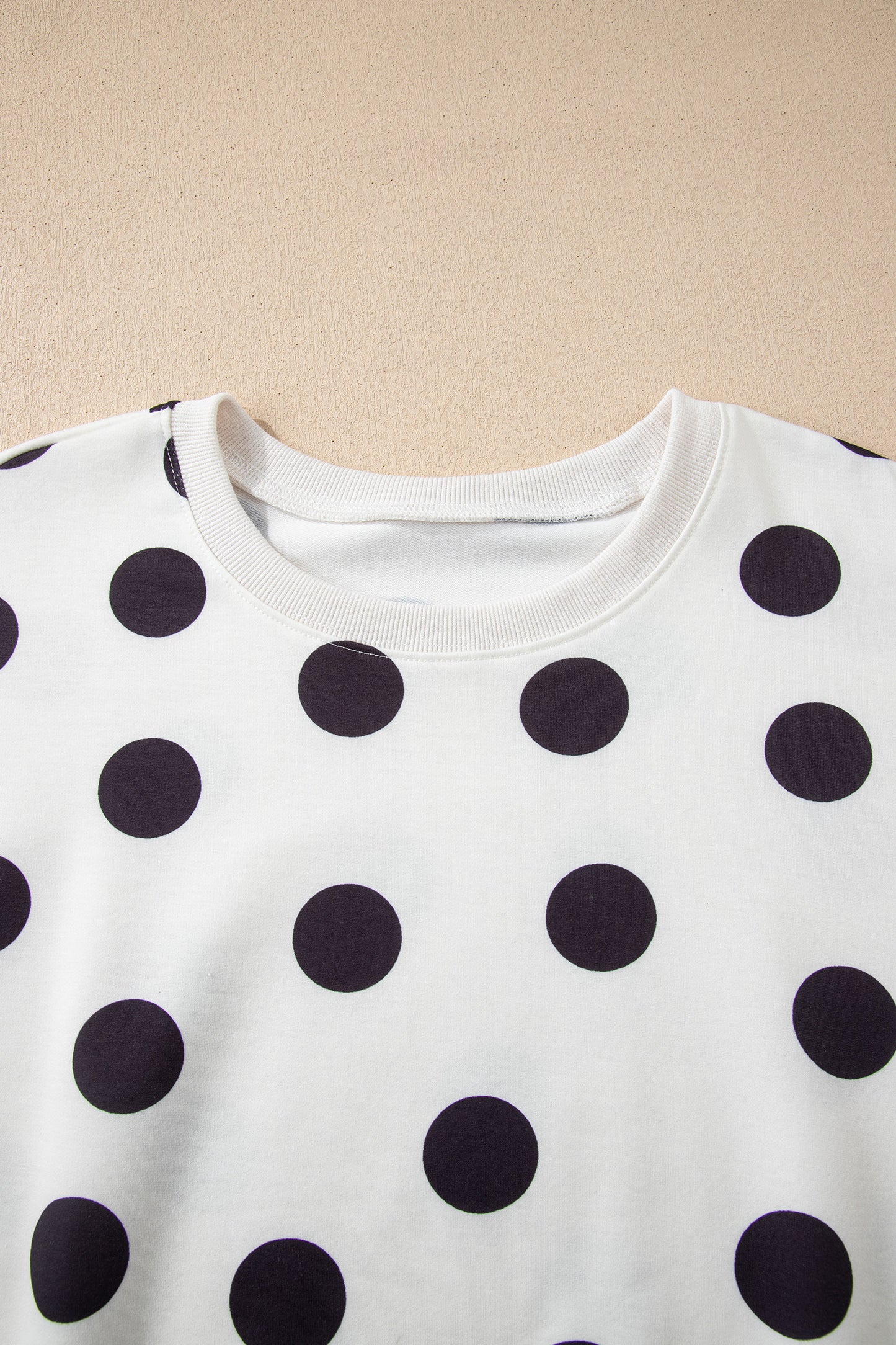 Polka Dot Pullover and Drawstring Shorts Set