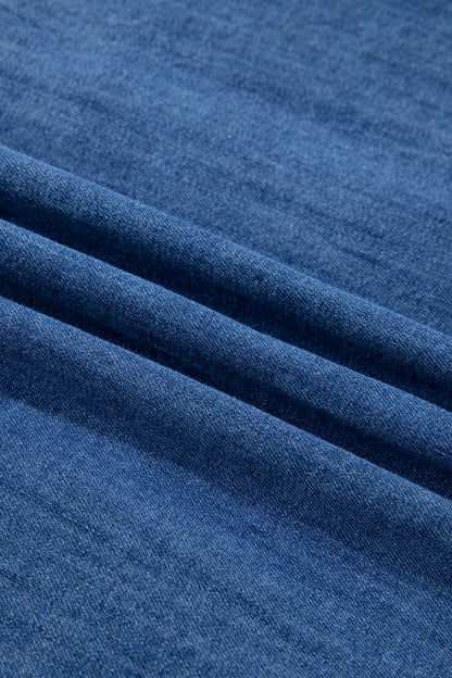 Western Denim Patch Pockets Long Sleeve Shirt